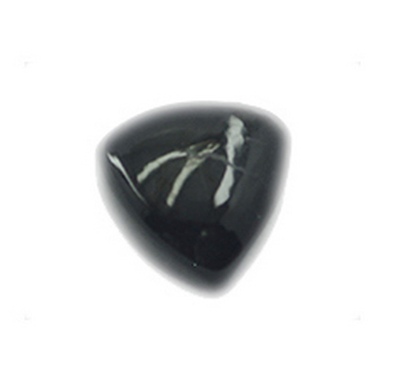 Black Onyx 1PC Small 8x8 MM Triangle Cabochon Black Fiery semi Precious Loose Gemstone