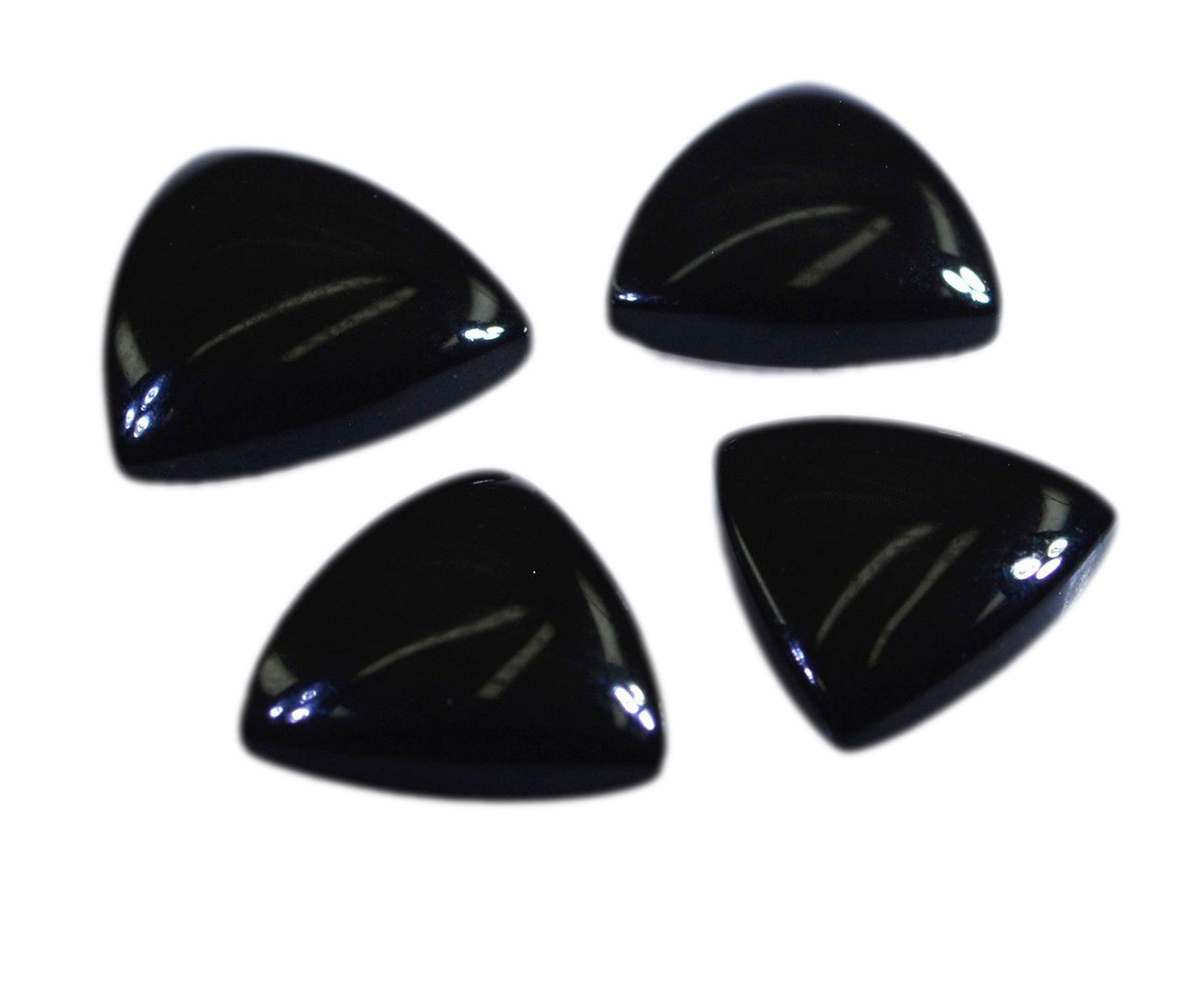 Black Onyx 1PC Medium 9x9 MM Triangle Cabochon Black Brilliant semi Precious Loose Gemstones