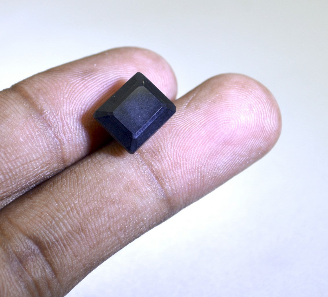 Black Onyx 1PC Chunky 15x20 MM Emerald Faceted Black High Quality Semi Precious Loose Gemstones