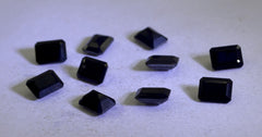 Black Onyx 1PC Medium 8x10 MM Emerald Faceted Black Sparkling Semi Precious Gems