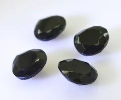 Black Onyx 1PC Tiny 6x6 MM Heart Faceted Black Polished Semi Precious Loose Gems