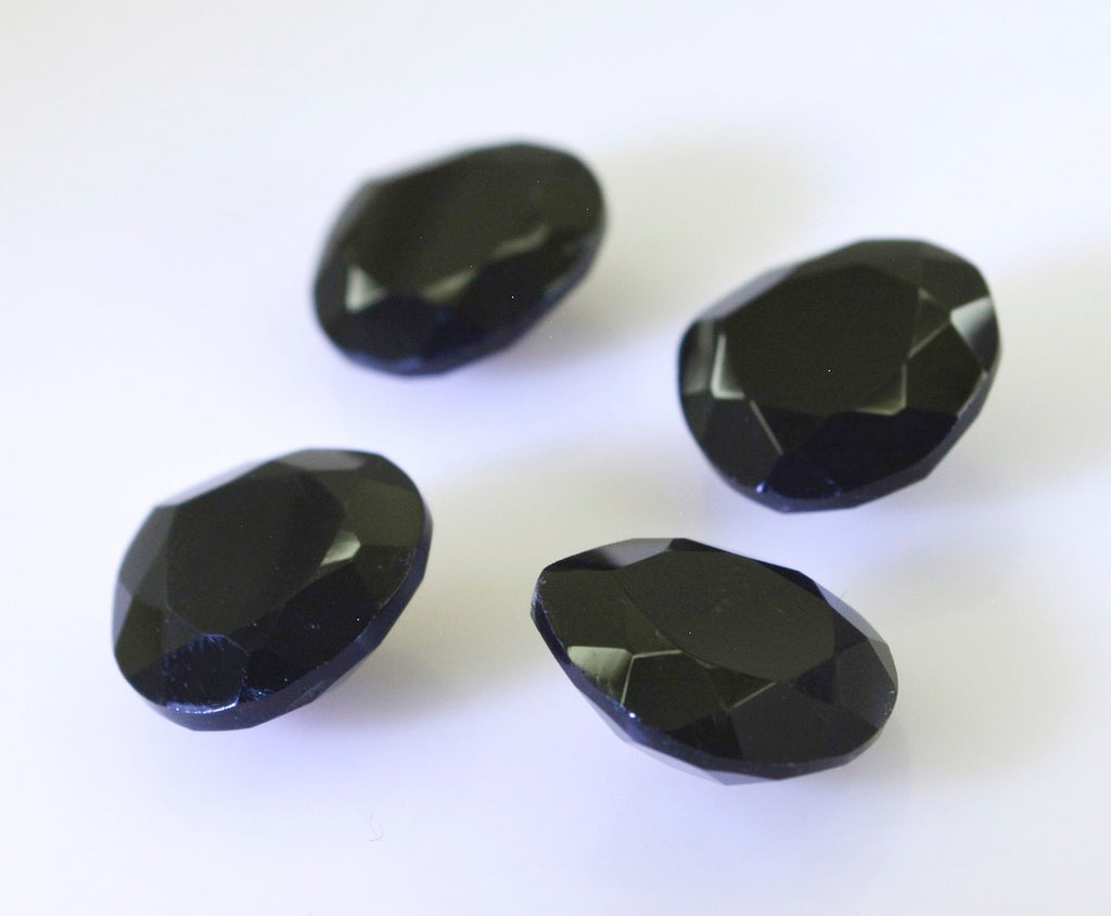 Black Onyx 10PC Tiny 5x5 MM Heart Faceted Black Sparkling Semi Precious Gems