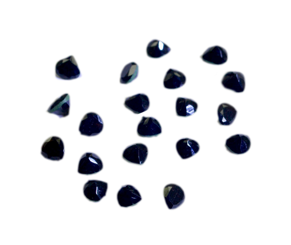 Black Onyx 1PC Small 7x7 MM Heart Faceted Black Splendid Semi Precious Loose Gemstone Sekundär produktbild