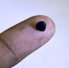 Black Onyx 1PC Medium 9x9 MM Heart Faceted Black Lustrous Semi Precious Gems