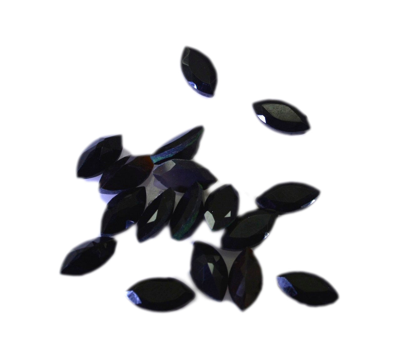 Black Onyx 10PC Tiny 2.5x5 MM Marquise Faceted Black Fine Semi Precious Loose Gemstone Image secondaire du produit