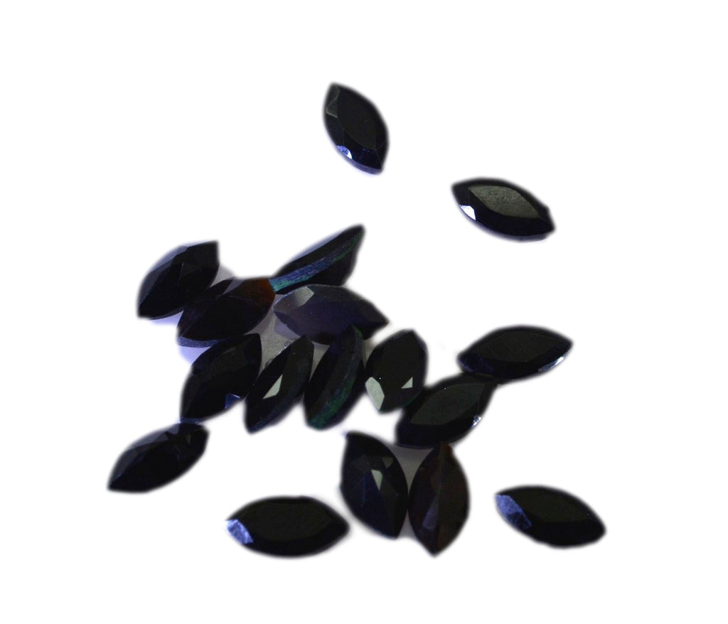 Black Onyx 10PC Tiny 2x4 MM Marquise Faceted Black Shine Semi Precious Loose Gems