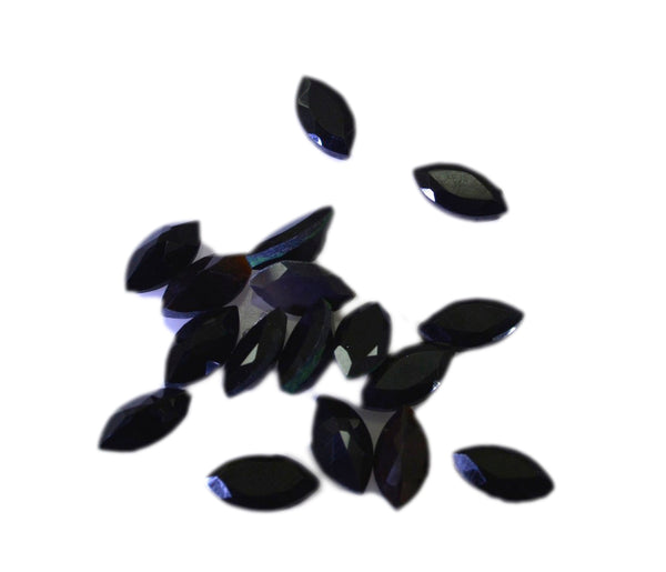 Black Onyx 10PC Tiny 2x4 MM Marquise Faceted Black Shine Semi Precious Loose Gems
