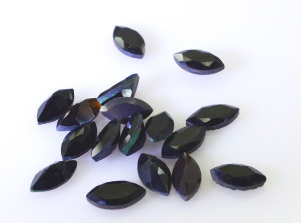 Black Onyx 1PC Tiny 4x8 MM Marquise Faceted Black Natural Semi Precious Gems