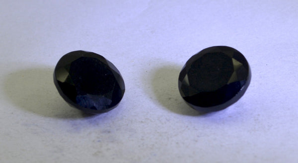 Black Onyx 10PC Tiny 5x5 MM Round Faceted Black Sparkling Semi Precious Gems