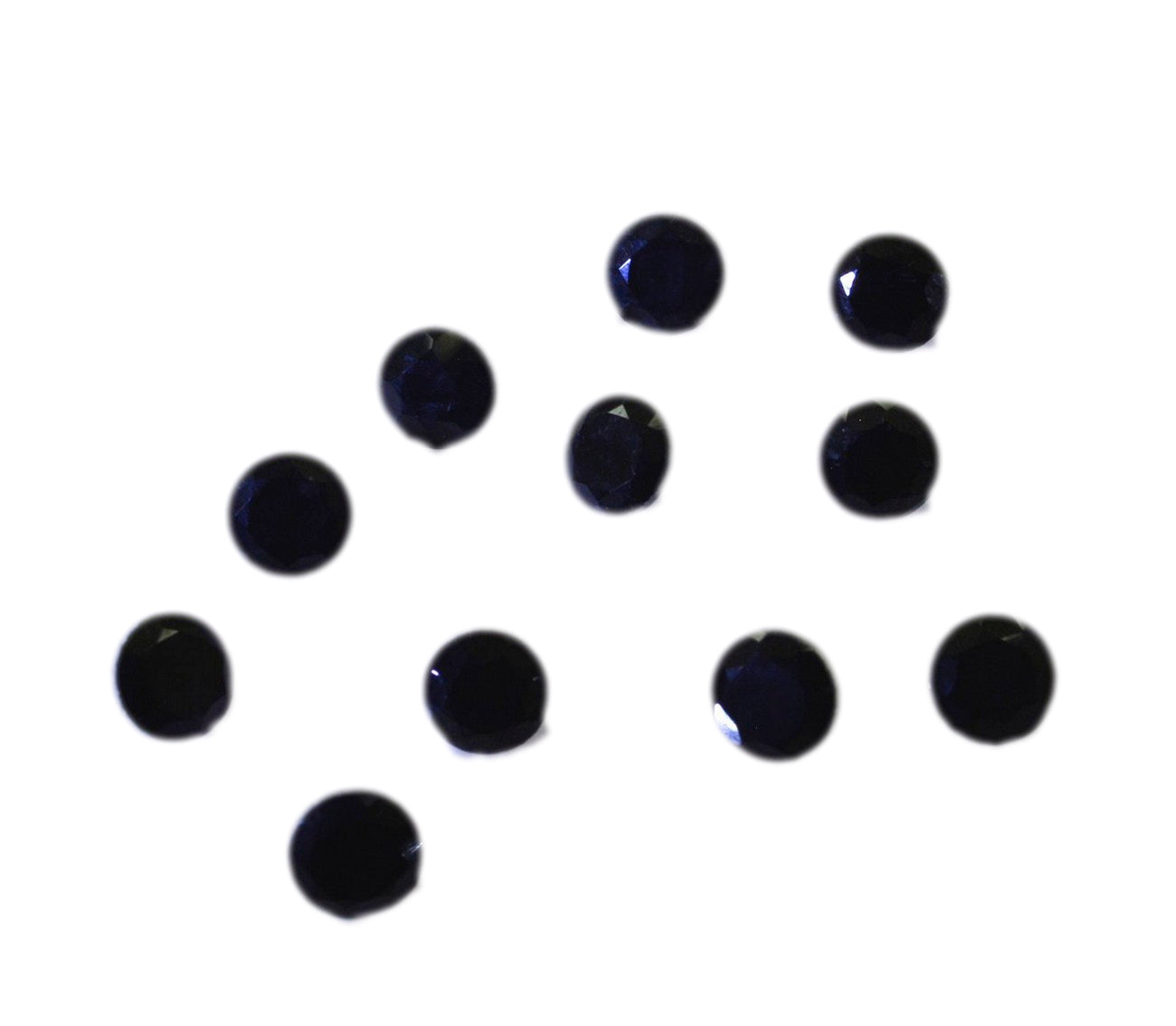 Black Onyx 1PC Medium 9x9 MM Round Faceted Black Lustrous Semi Precious Gems Secundaire afbeelding