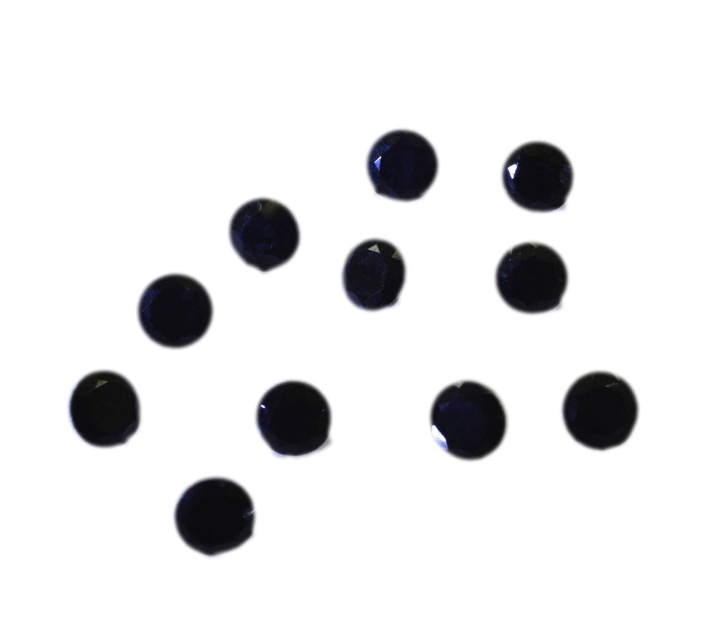 Black Onyx 1PC Medium 9x9 MM Round Faceted Black Lustrous Semi Precious Gems