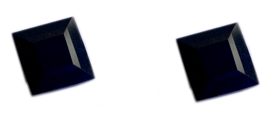 Black Onyx 1PC Large 12x12 MM Square Faceted Black High-Quality Semi Precious Loose Gemstones Immagine secondaria del prodotto