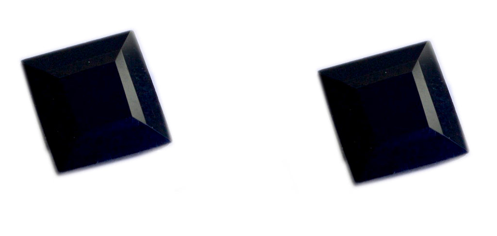 Black Onyx 1PC Large 12x12 MM Square Faceted Black High Quality Semi Precious Loose Gemstones