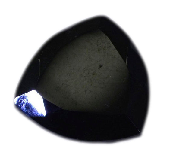 Black Onyx 1PC Large 10x10 MM Triangle Faceted Black Shine Semi Precious Loose Gems