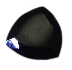 Black Onyx 1PC Large 10x10 MM Triangle Faceted Black Shine Semi Precious Loose Gems