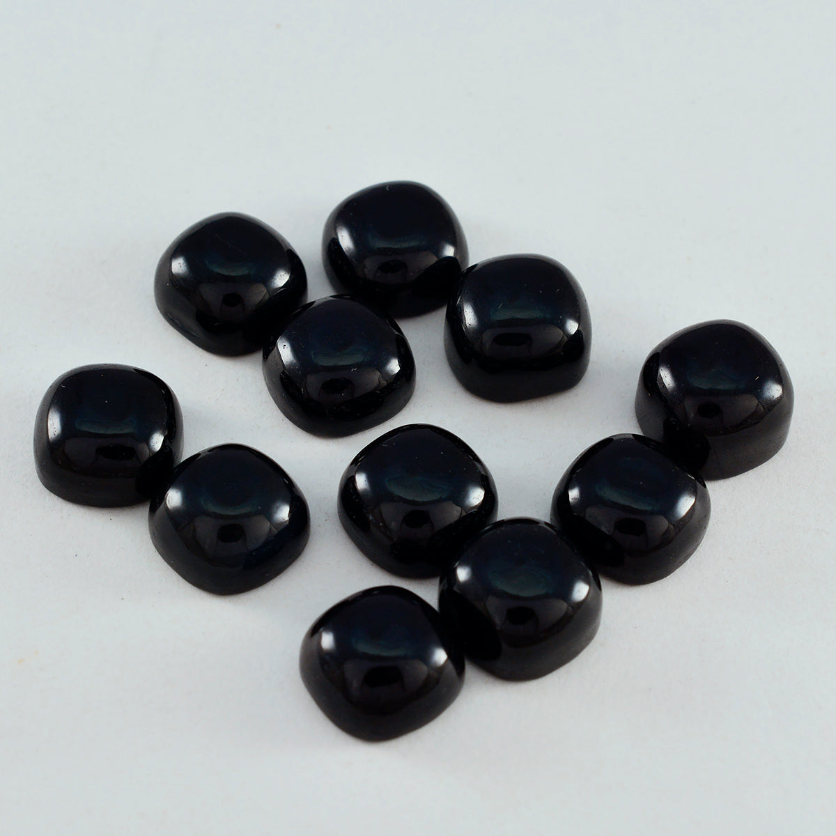 Black Onyx 10PC Tiny 5x5 MM Cushion Cabochon Black Brilliant semi Precious Loose Gems