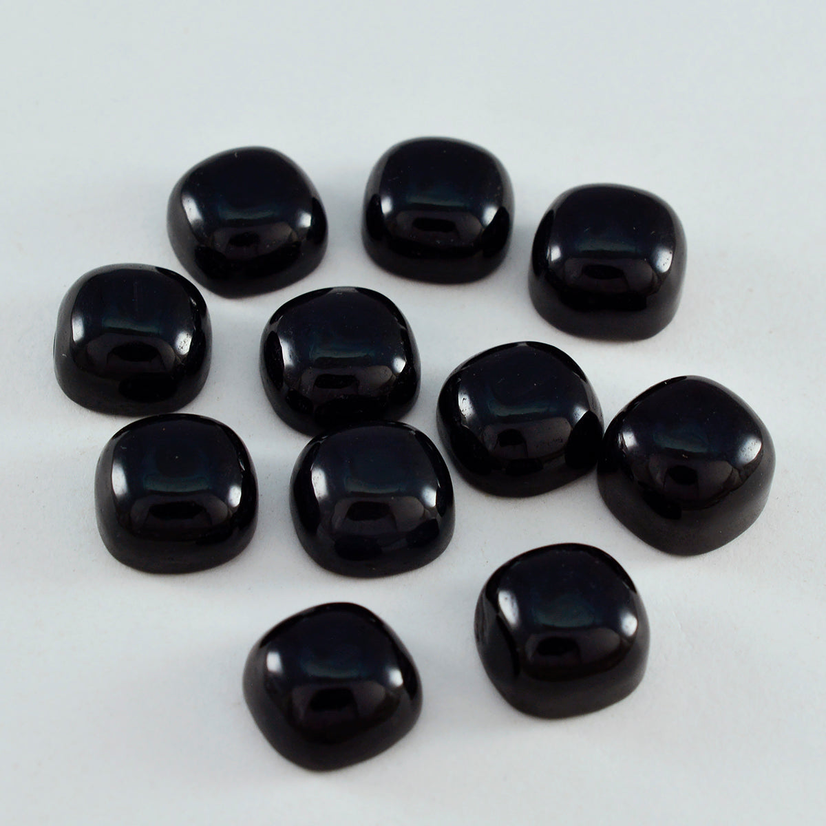 Black Onyx 1PC Tiny 6x6 MM Cushion Cabochon Black Sparkling semi Precious Loose Gemstone
