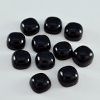 Black Onyx 1PC Tiny 6x6 MM Cushion Cabochon Black Sparkling semi Precious Loose Gemstone