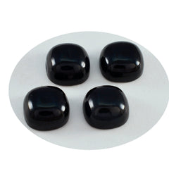 Black Onyx 1PC Small 7x7 MM Cushion Cabochon Black Polished semi Precious Loose Gemstones