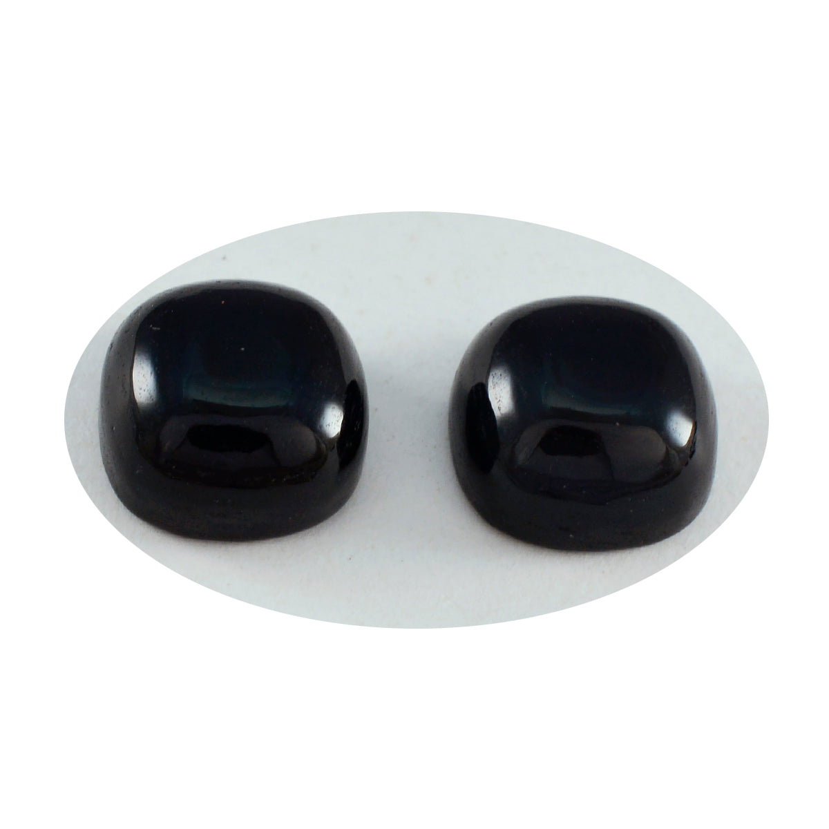Black Onyx 1PC Medium 9x9 MM Cushion Cabochon Black Luster semi Precious Precious Gemstone Sekundär produktbild