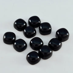 Black Onyx 10PC Tiny 4x4 MM Cushion Cabochon Black Fiery semi Precious Gems