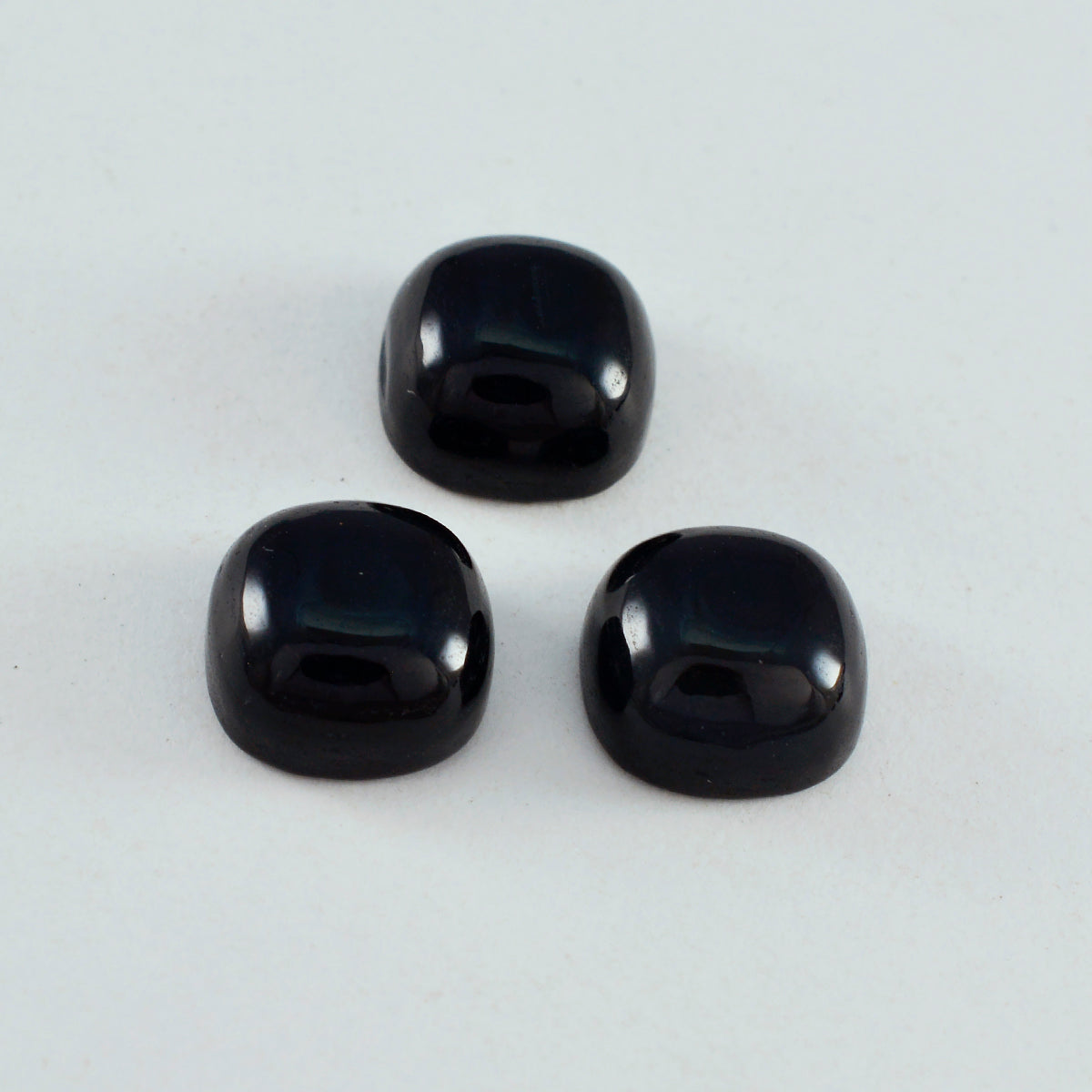 Black Onyx 1PC Tiny 6x6 MM Cushion Cabochon Black Sparkling semi Precious Loose Gemstone Huvudsaklig produktbild