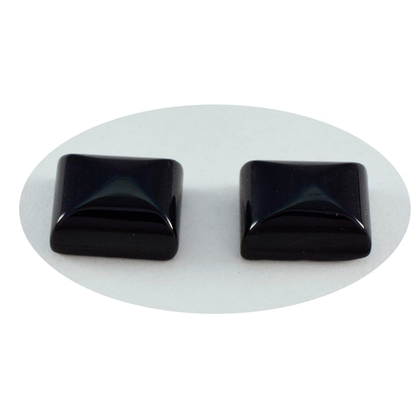 Black Onyx 1PC Large 9x11 MM Emerald Cabochon Black Shine semi Precious Loose Gemstones