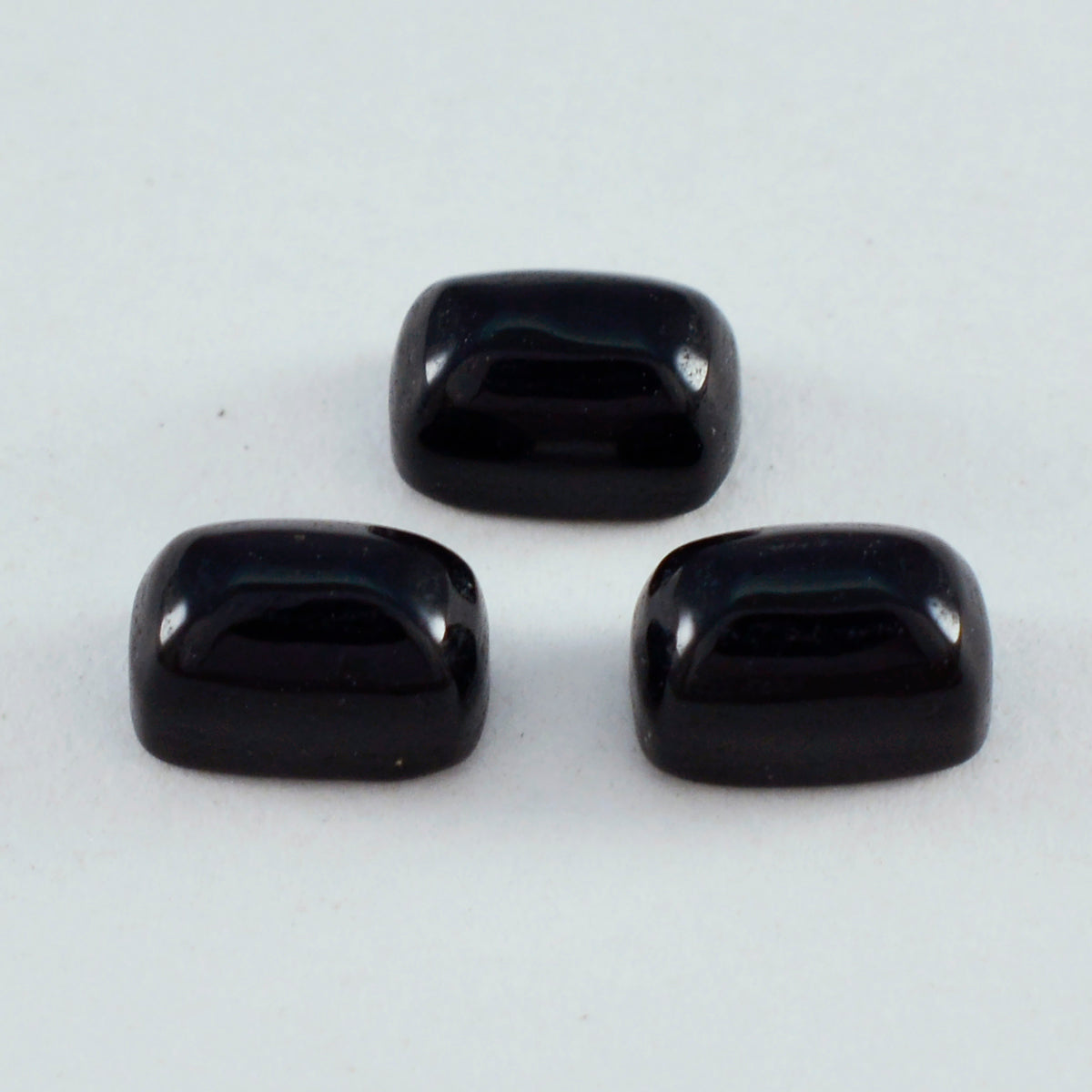 Black Onyx 1PC Large 10x12 MM Emerald Cabochon Black High Quality semi Precious Precious Gemstone Huvudsaklig produktbild