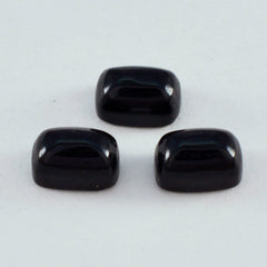 Black Onyx 1PC Large 10x12 MM Emerald Cabochon Black High Quality semi Precious Precious Gemstone