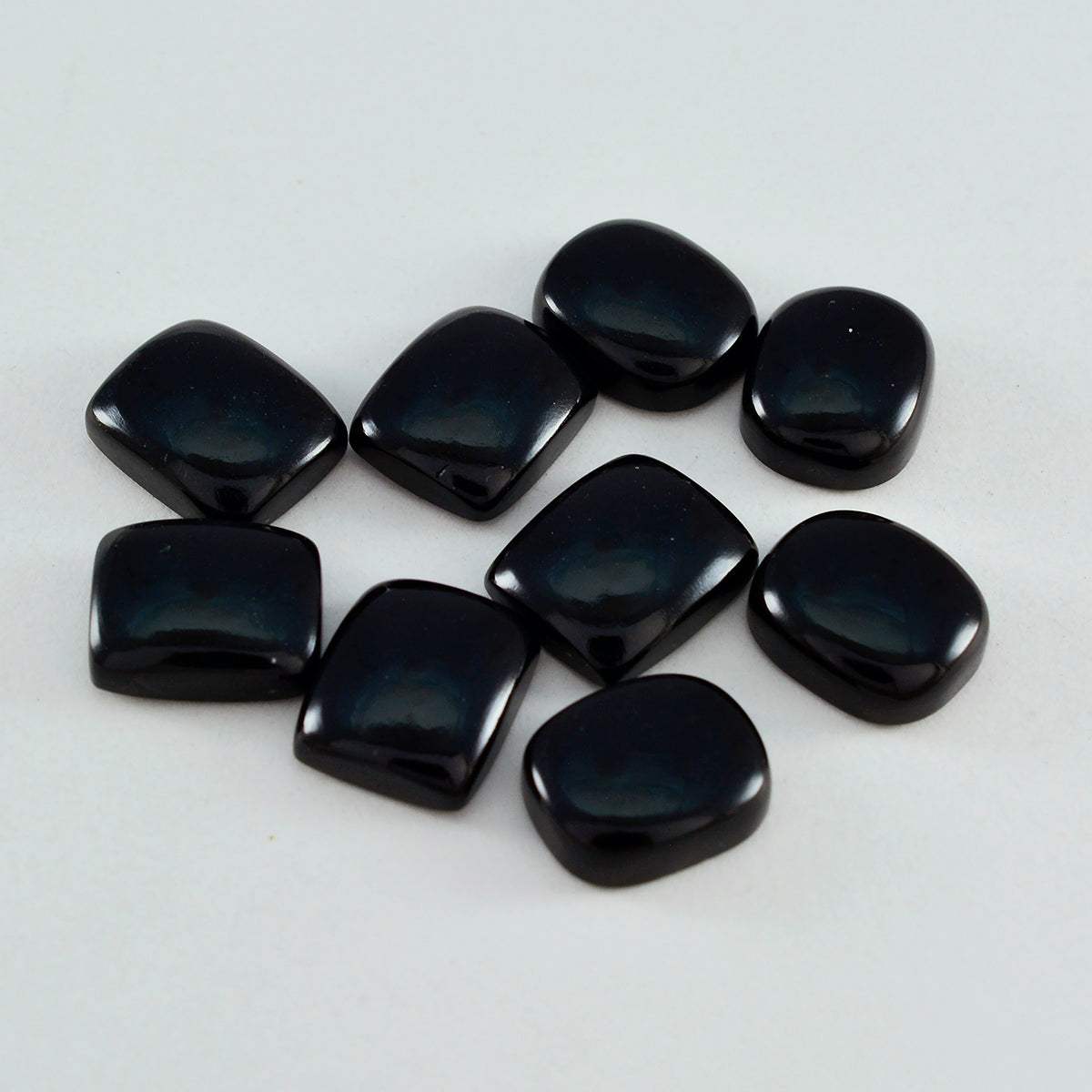 Black Onyx 1PC Small 6x8 MM Emerald Cabochon Black Sparkling semi Precious Semi Precious Gemstone Immagine principale del prodotto