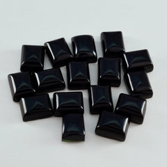 Black Onyx 1PC Small 7x9 MM Emerald Cabochon Black Splendid semi Precious Gems