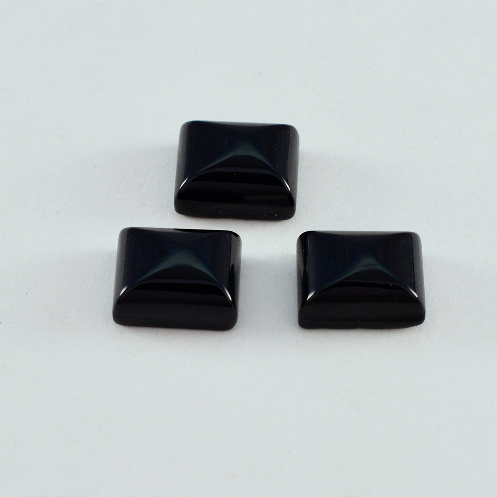 Black Onyx 1PC Large 9x11 MM Emerald Cabochon Black Shine semi Precious Loose Gemstones