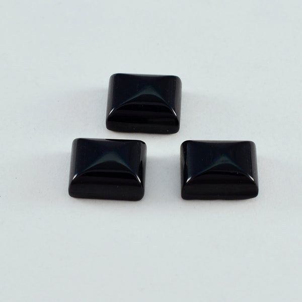 Black Onyx 1PC Large 9x11 MM Emerald Cabochon Black Shine semi Precious Loose Gemstones