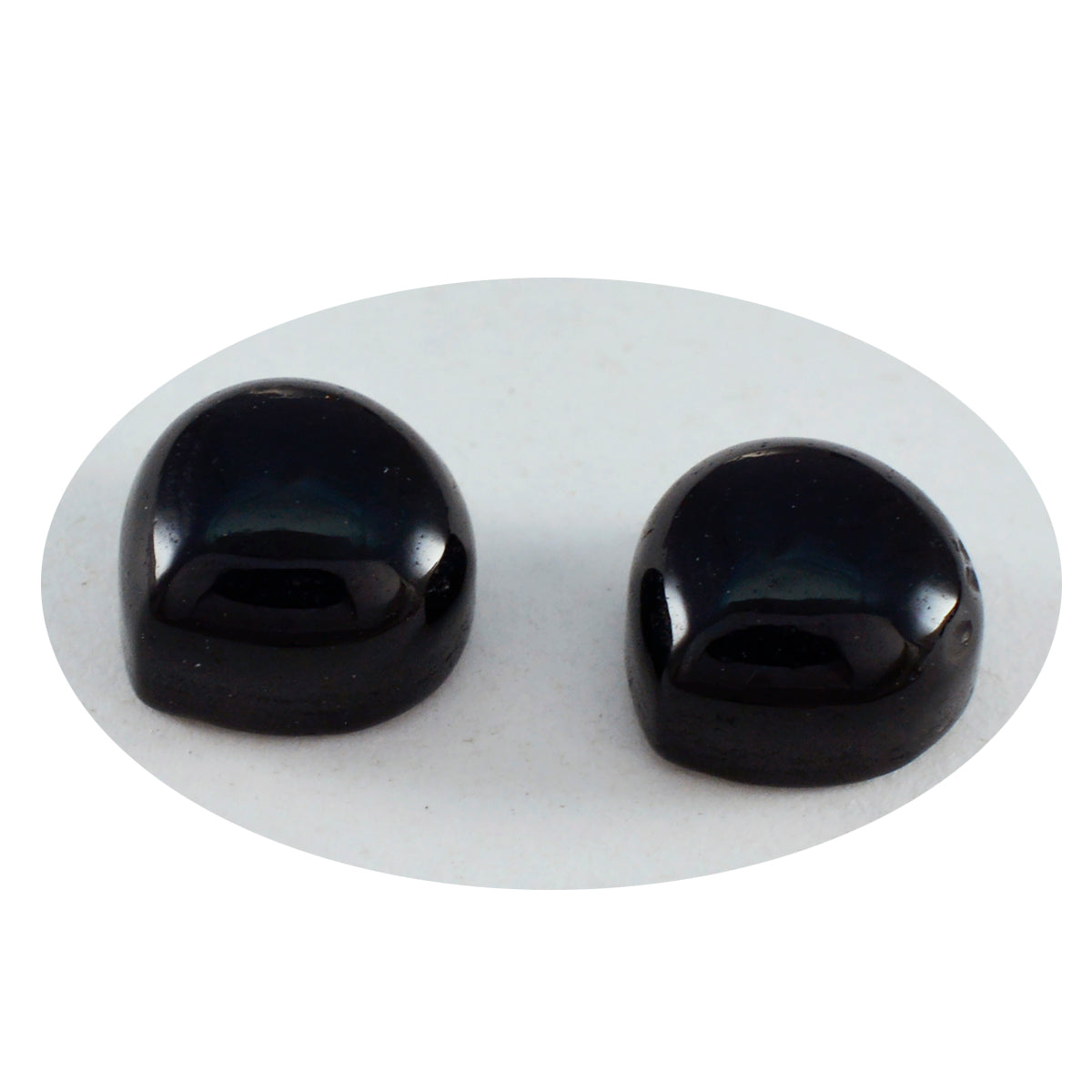 Black Onyx 1PC Large 10x10 MM Heart Cabochon Black Luster semi Precious Precious Gemstone
