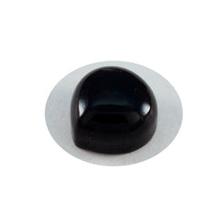 Schwarzer Onyx, 1 Stück, groß, 11 x 11 mm, Herz-Cabochon, schwarz, glänzend, Halbedelsteine