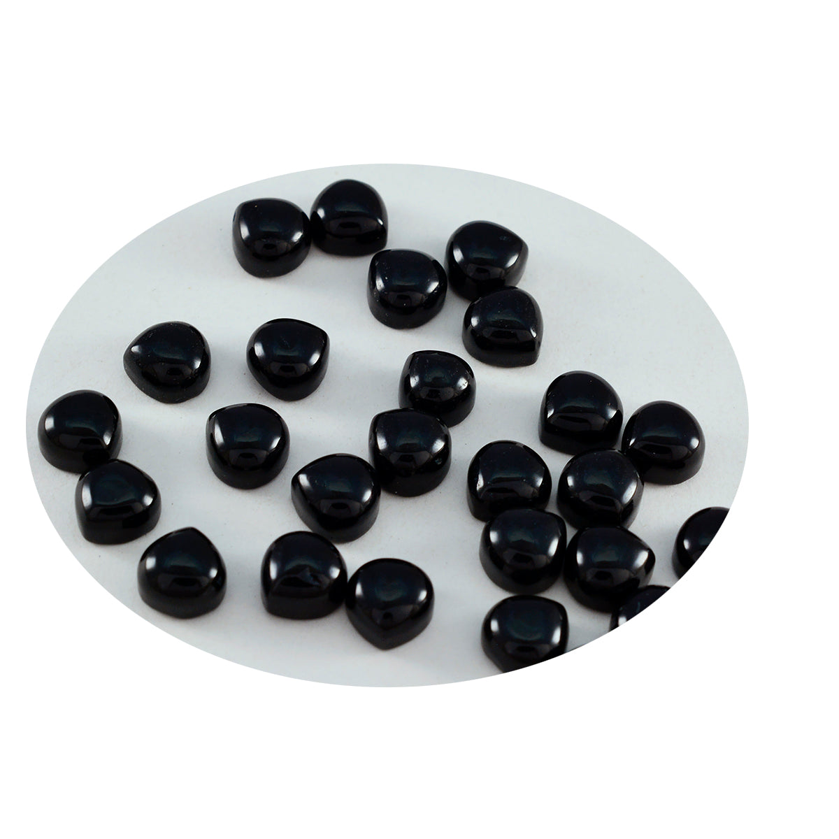 Black Onyx 10PC Tiny 3x3 MM Heart Cabochon Black Superior semi Precious Semi Precious Gemstone Immagine secondaria del prodotto