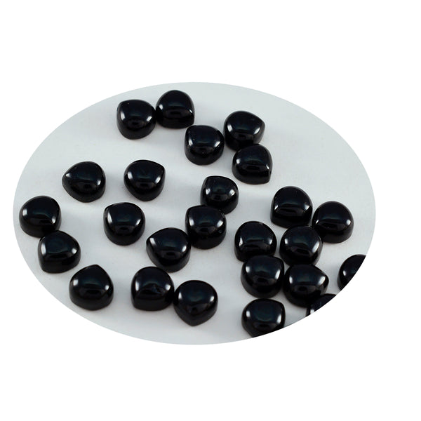 Black Onyx 10PC Tiny 3x3 MM Heart Cabochon Black Superior semi Precious Semi Precious Gemstone