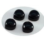 Black Onyx 1PC Small 8x8 MM Heart Cabochon Black Polished semi Precious Loose Gemstones