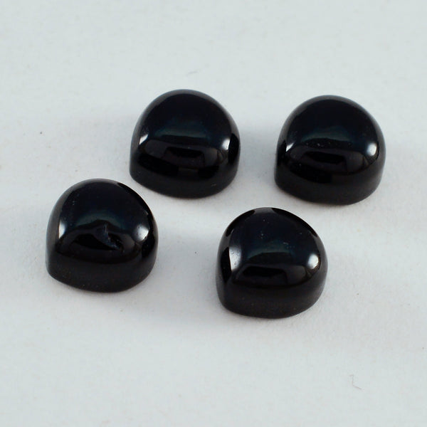 Black Onyx 1PC Small 8x8 MM Heart Cabochon Black Polished semi Precious Loose Gemstones