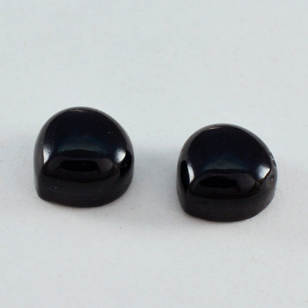Black Onyx 1PC Large 11x11 MM Heart Cabochon Black Lustrous semi Precious Gems