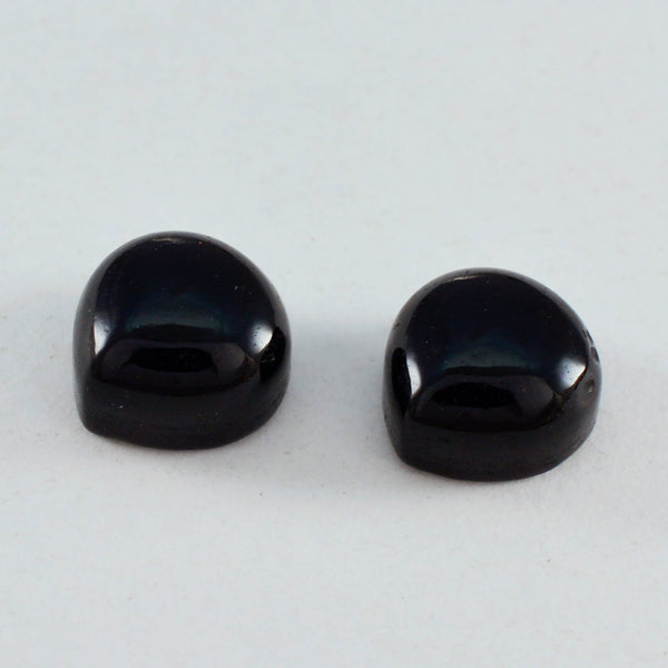 Black Onyx 1PC Large 11x11 MM Heart Cabochon Black Lustrous semi Precious Gems