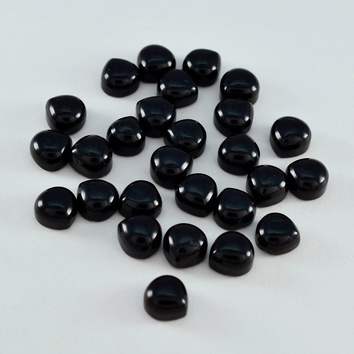 Black Onyx 10PC Tiny 3x3 MM Heart Cabochon Black Superior semi Precious Semi Precious Gemstone