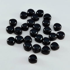 Black Onyx 10PC Tiny 4x4 MM Heart Cabochon Black Pure semi Precious Precious Gemstone