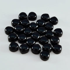 Black Onyx 1PC Tiny 6x6 MM Heart Cabochon Black Brilliant semi Precious Loose Gems
