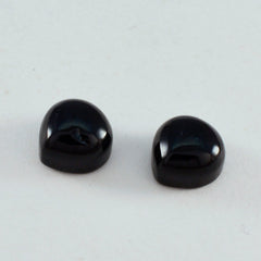 Black Onyx 1PC Small 7x7 MM Heart Cabochon Black Sparkling semi Precious Loose Gemstone