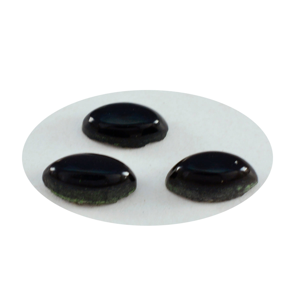Black Onyx 1PC Small 6x12 MM Marquise Cabochon Black Lustrous semi Precious Gems Immagine secondaria del prodotto