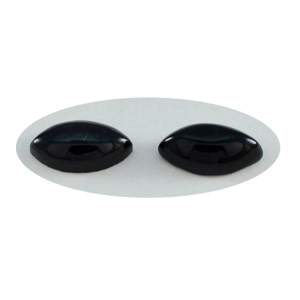 Black Onyx 1PC Medium 7x14 MM Marquise  Cabochon Black Shine semi Precious Loose Gems