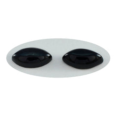 Black Onyx 1PC Medium 7x14 MM Marquise  Cabochon Black Shine semi Precious Loose Gems