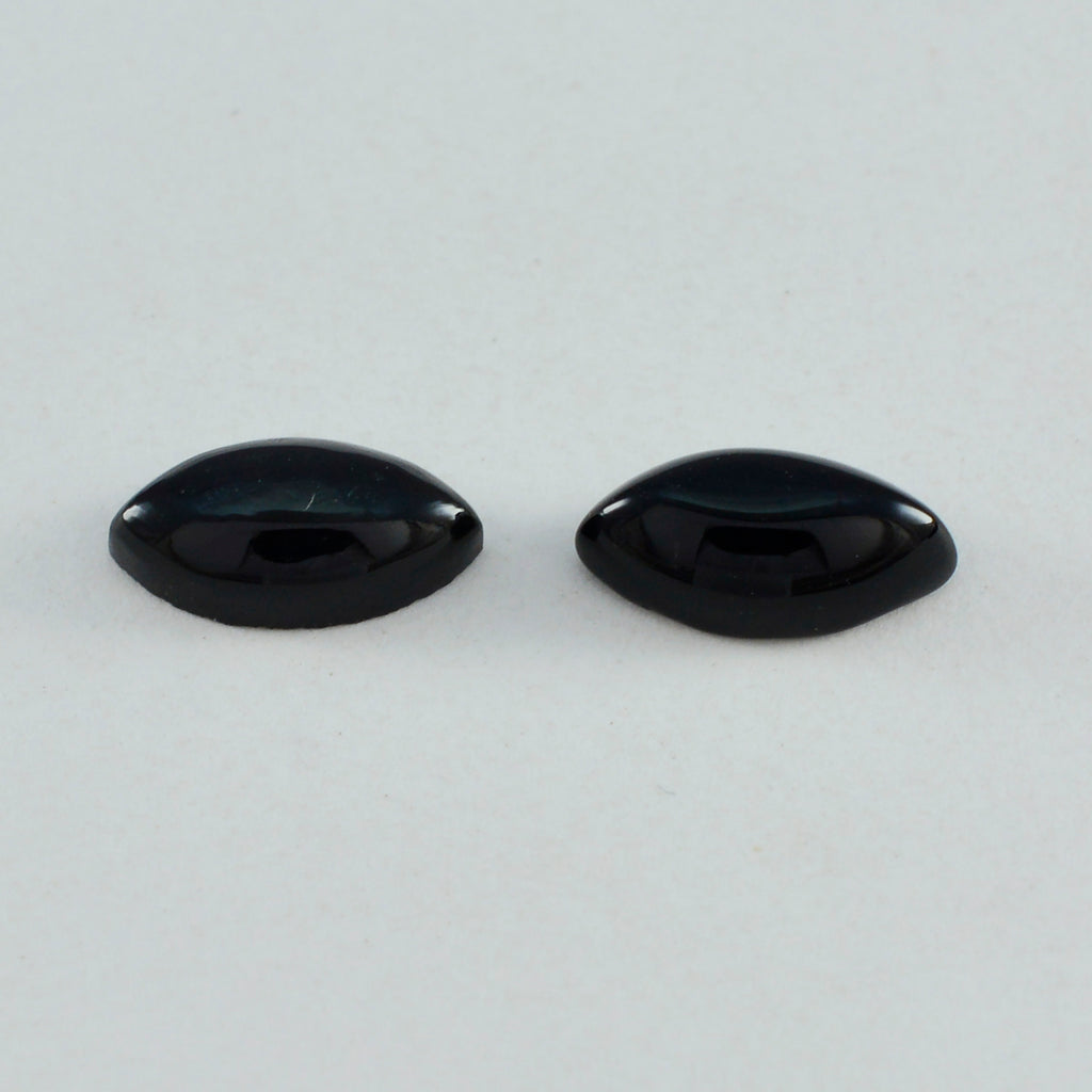 Black Onyx 1PC Small 6x12 MM Marquise  Cabochon Black Lustrous semi Precious Gems