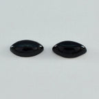 Black Onyx 1PC Small 6x12 MM Marquise  Cabochon Black Lustrous semi Precious Gems